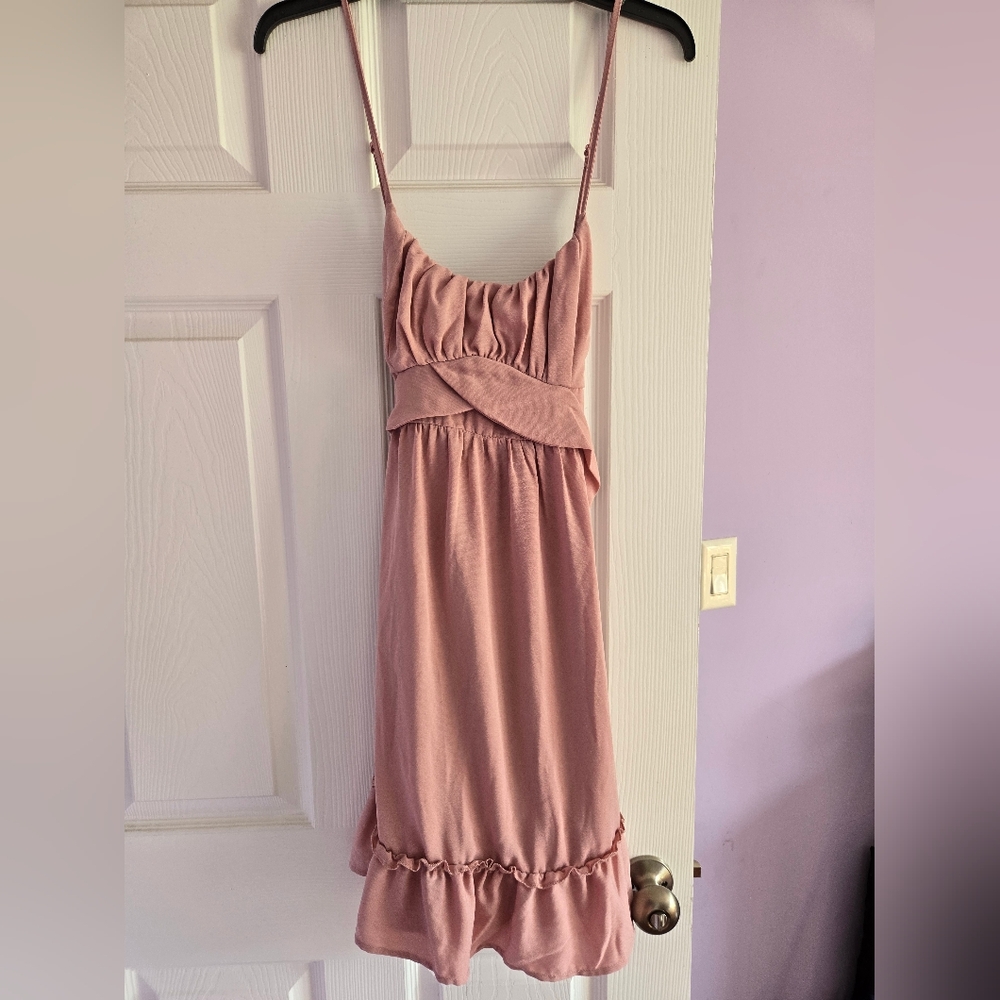 Elegant Pink Mini Dress
